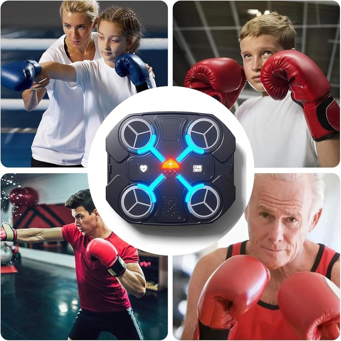 Music Boxing Machine Bluetooth-Compatible Music Boxing Machine Children'S Music Boxing Machine Smart Boxing Machine Wall Mounted