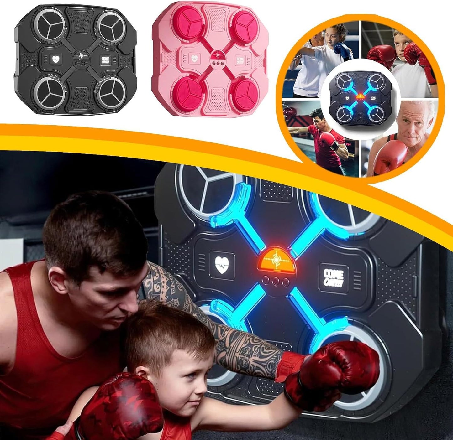 Music Boxing Machine Bluetooth-Compatible Music Boxing Machine Children'S Music Boxing Machine Smart Boxing Machine Wall Mounted